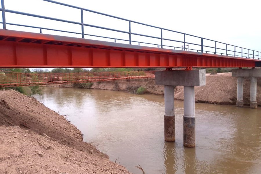 Finalizó la obra del puente sobre el río Salado, a la altura de La Manga