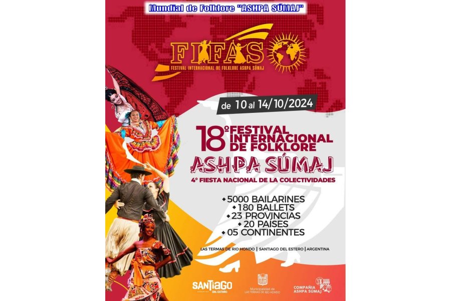 Inicia el 18° Festival Internacional de Folclore «Ashpa Súmaj» y la 4° Fiesta Nacional de las Colectividades