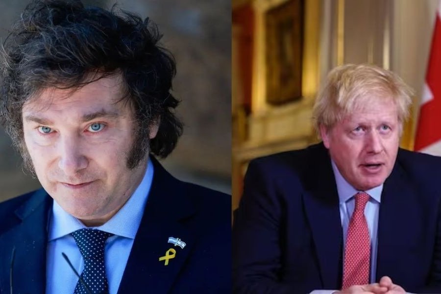 El Presidente se reunió con el ex primer ministro británico Boris Johnson en la Casa Rosada