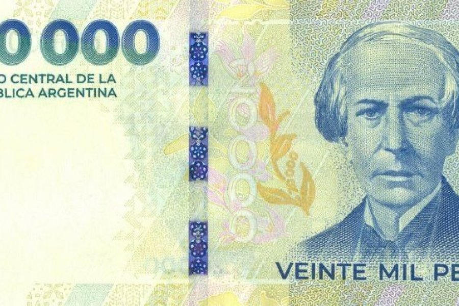 El Banco Central pone en circulación el billete de $20.000