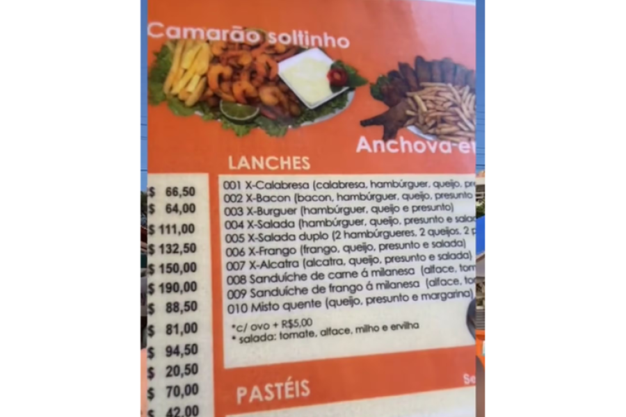 Cuánto cuesta comer en una playa de Brasil