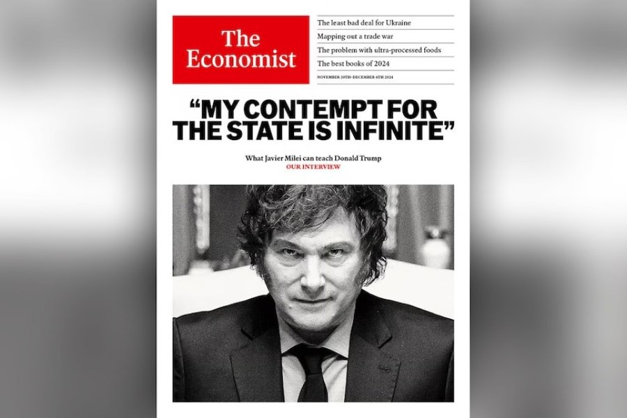 El presidente llegó a la tapa de The Economist: “Mi desprecio por el Estado es infinito”