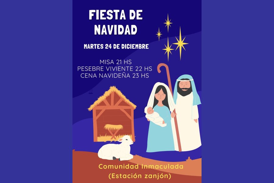 Comunidad Inmaculada de Estación Zanjón prepara su Misa de Nochebuena y cena solidaria