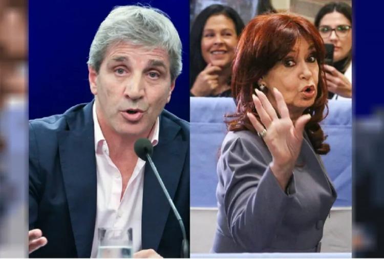 «Chiquilina»: Caputo cruzó a Cristina Kirchner por criticar el discurso de Milei en Davos