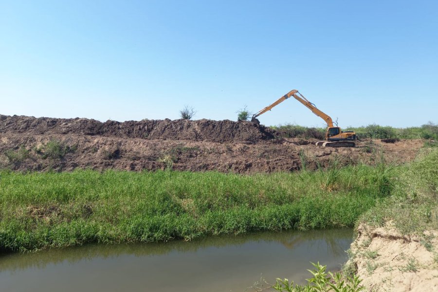 Colonia El Simbolar destacó una obra hídrica en el paraje Barrialito