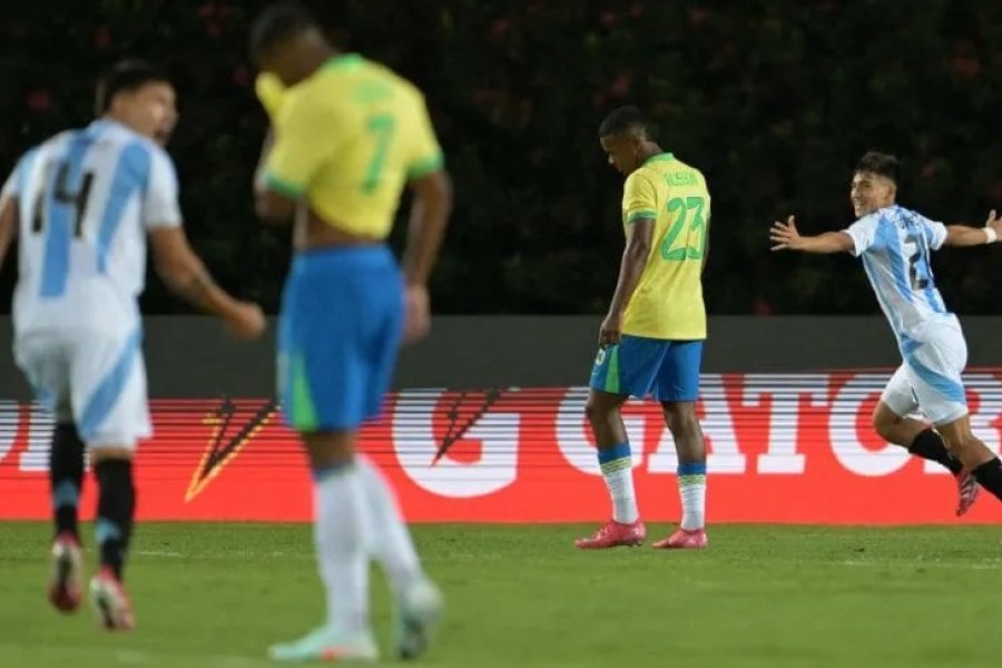 Sub-20: Argentina y una histórica goleada por 6 a 0 a Brasil, con dos santiagueños en cancha