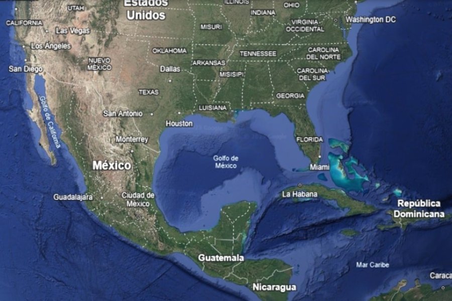 Google Maps informó que modificará el nombre del Golfo de México por el de «Golfo de América»