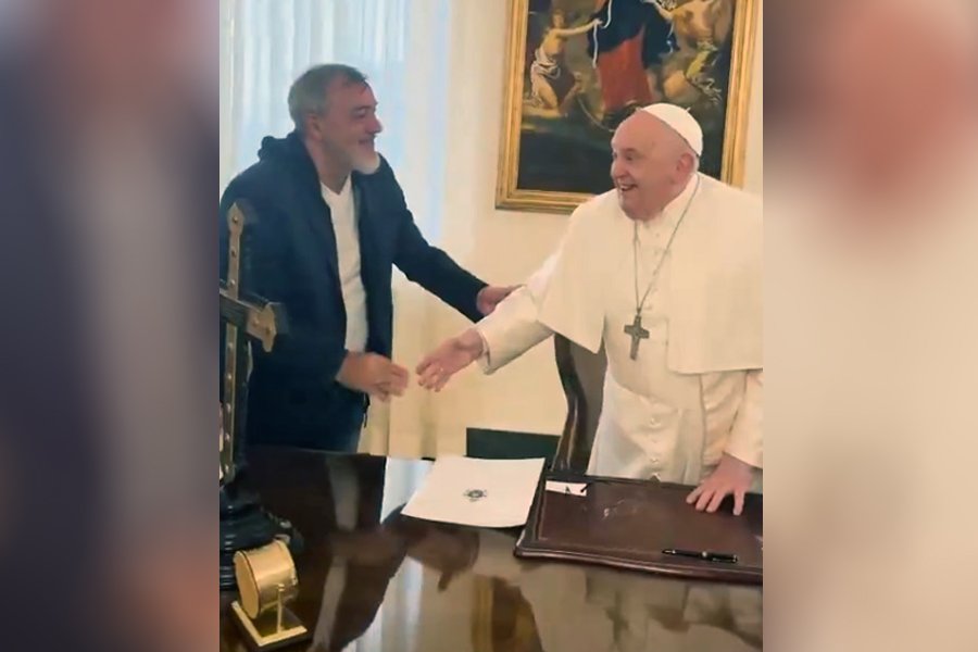 El Papa Francisco recibió a Rodolfo Aguiar en el Vaticano