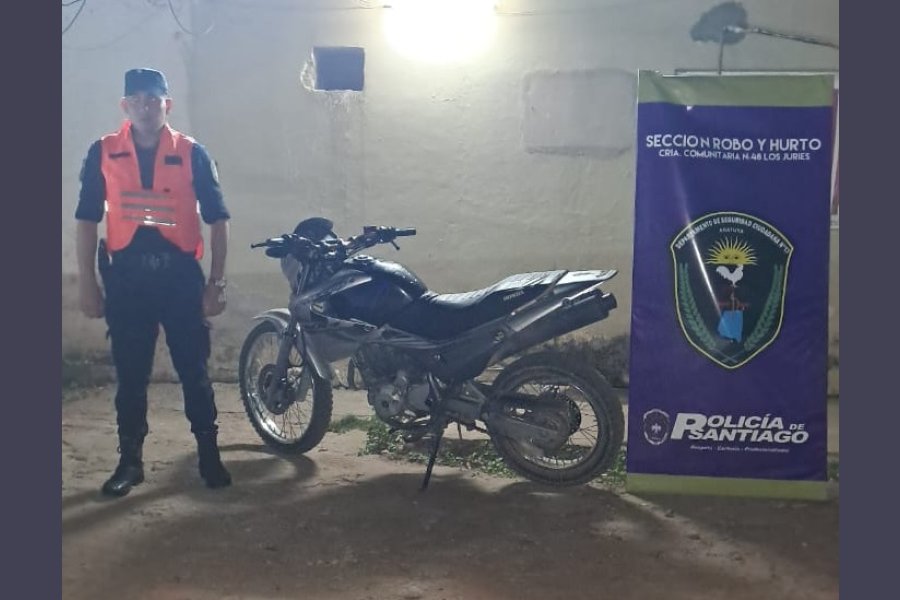 Los Juríes: Secuestran una moto con los números de cuadro y motor adulterados