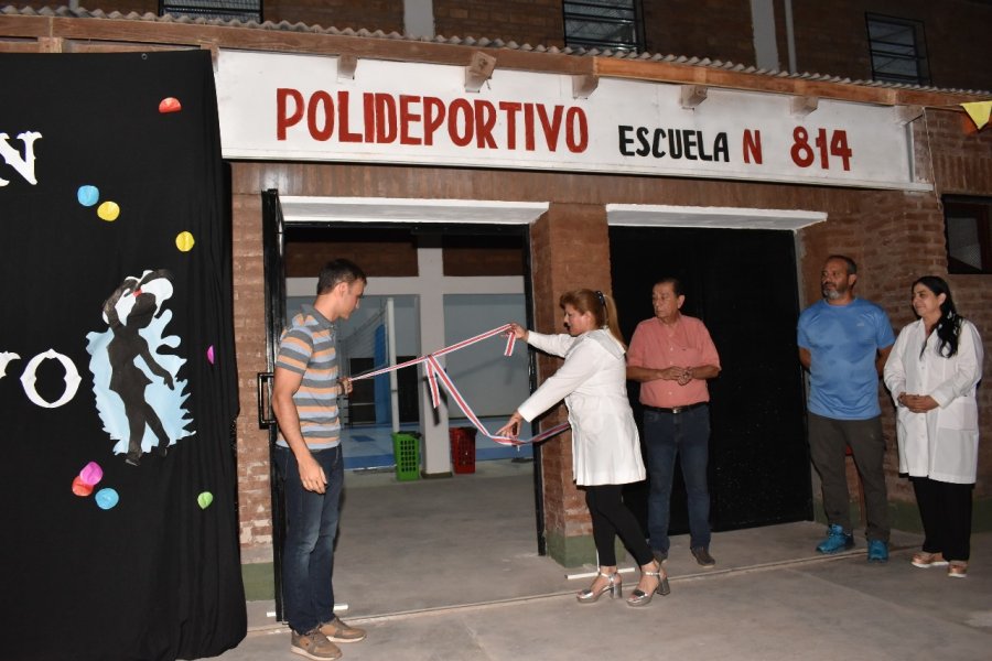 Provincia y municipio concretaron mejoras en el polideportivo de la escuela 814 de Fernández