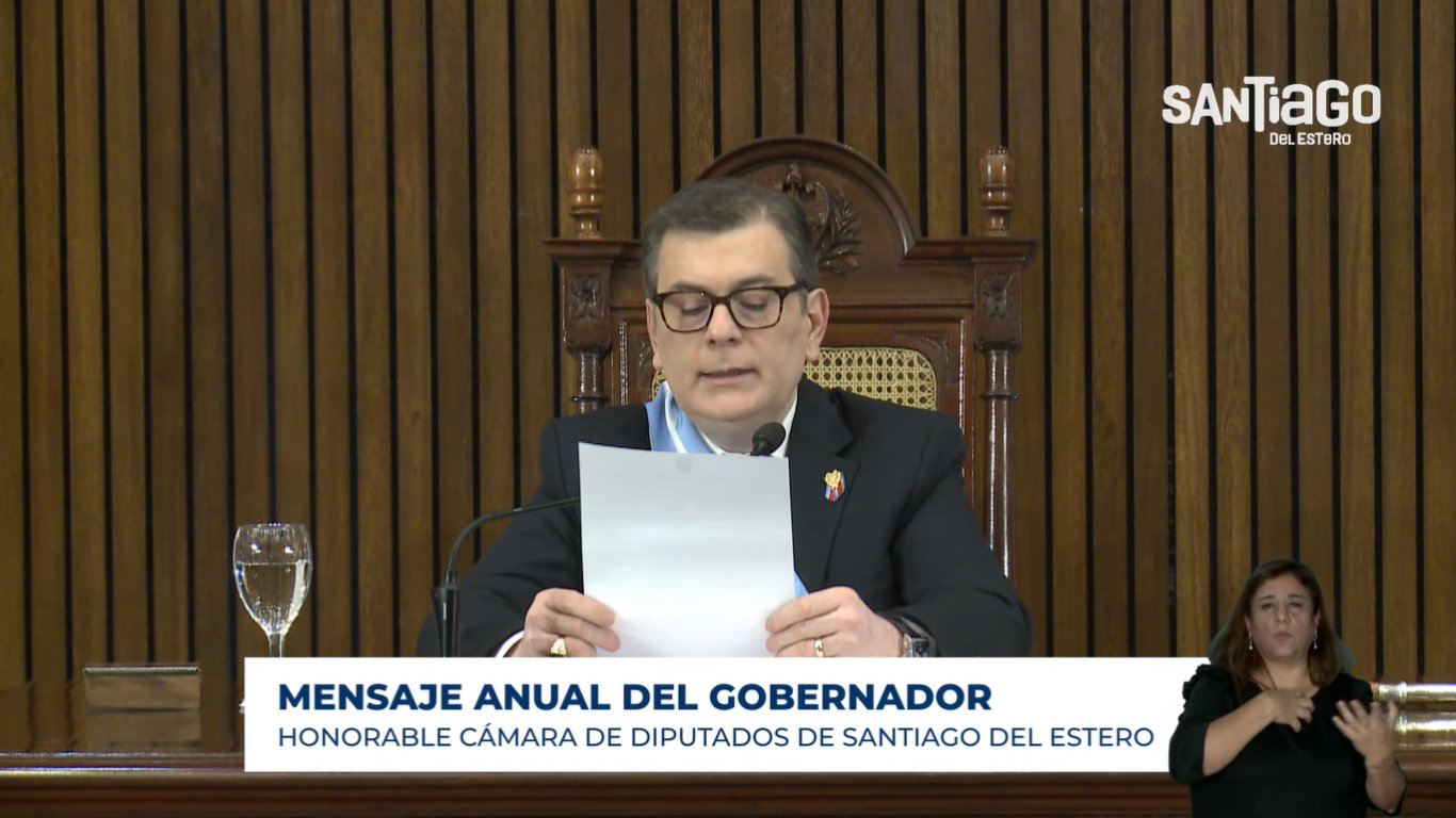 En vivo: esta es la transmisión del mensaje anual del gobernador Gerardo Zamora