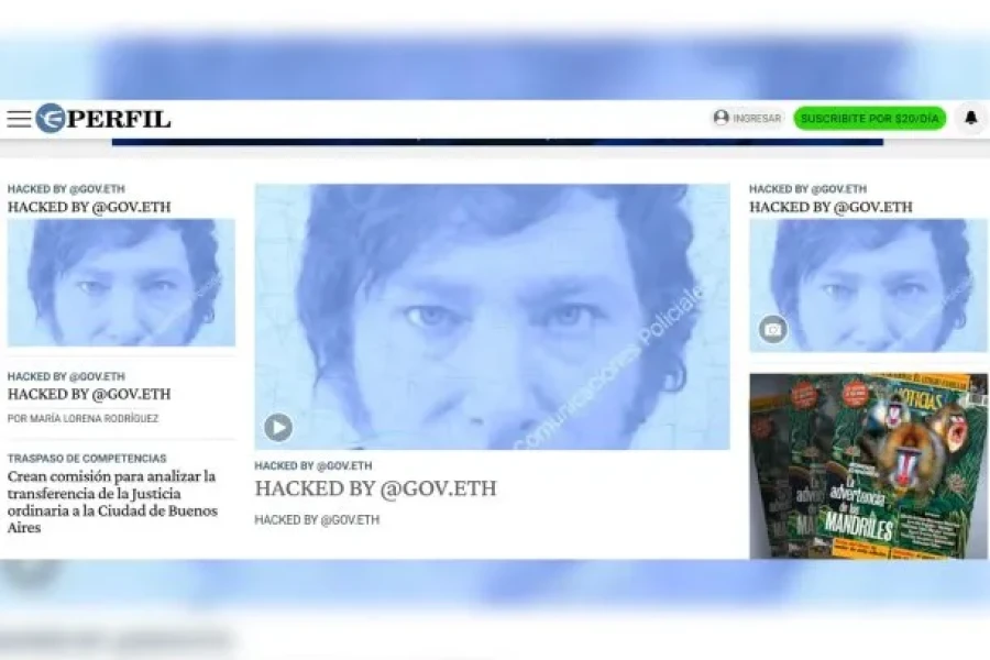 Hackearon la portada del diario Perfil: «Que se jodan los judíos»