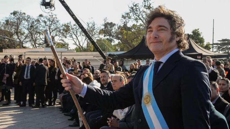Milei encabezó su propio acto por el Día de la Bandera en Palermo y sin Villarruel