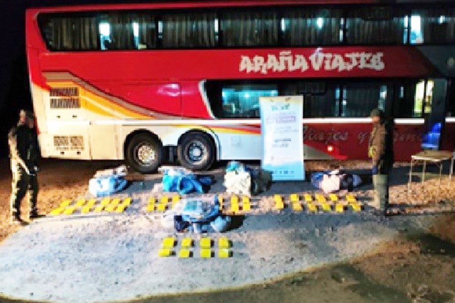 En un micro, trasladaban 45 kilos de cocaína valuados en $ 810 millones