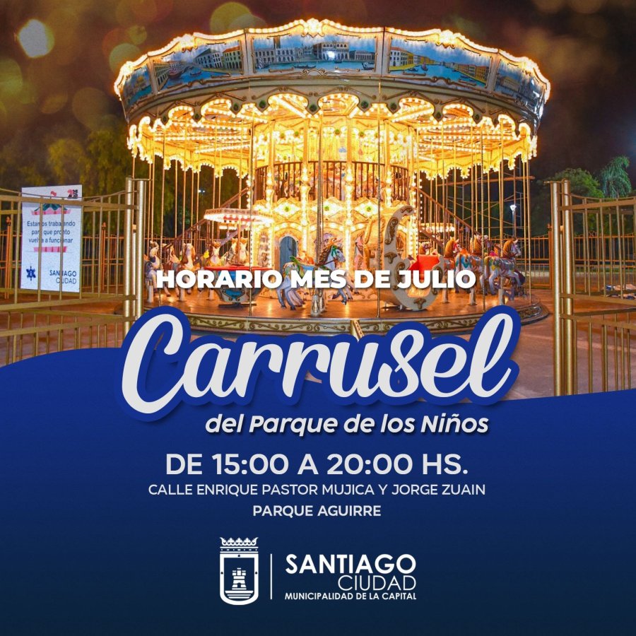 El Carrusel del Parque de los Niños con nuevos horarios durante julio