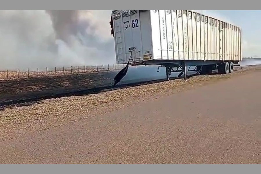 Dpto. Belgrano: Se incendió un camión y el fuego se propagó hacia tres campos