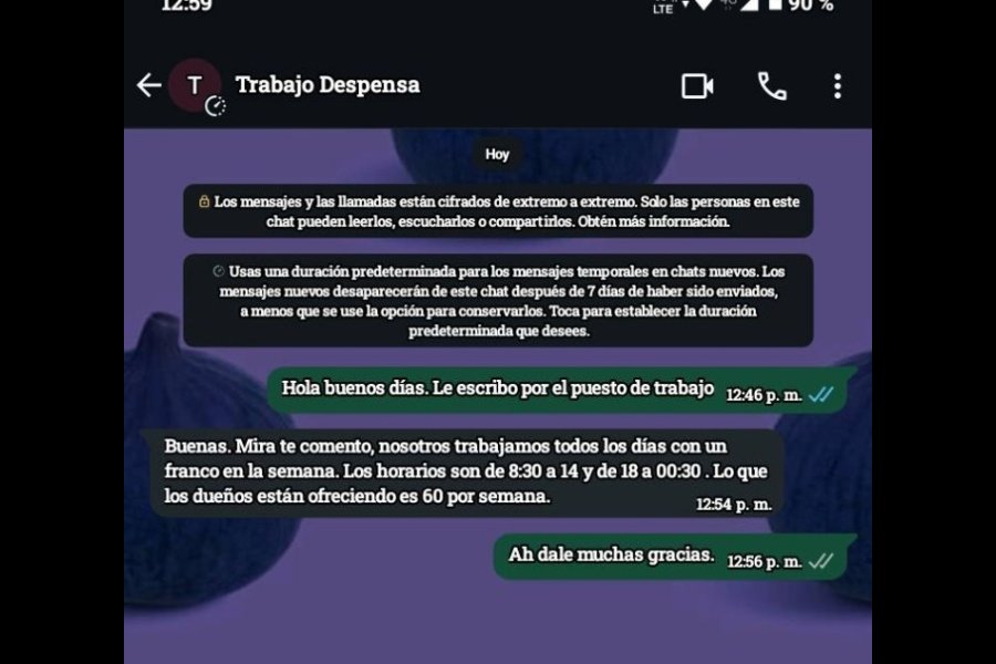 Denigrante oferta laboral de más de 10 horas