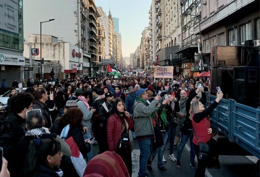 Agrupación Labor Peronista acompañó la marcha en repudio al genocidio de Israel en Gaza