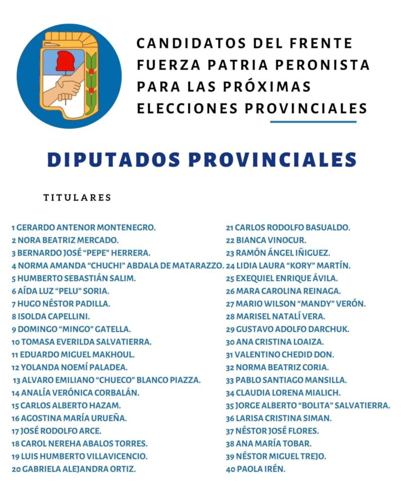 El peronismo santiagueño presentó oficialmente su nómina de candidatos