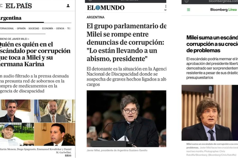 Medios del mundo reflejan la corrupción del gobierno de Milei