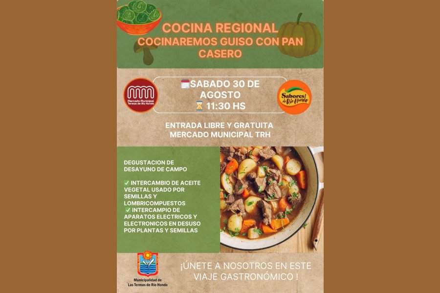 Jornada de cocina regional en el Mercado Municipal de Las Termas