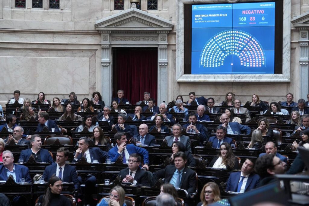 Diputados: Por solo dos votos Milei blindó el veto contra jubilaciones