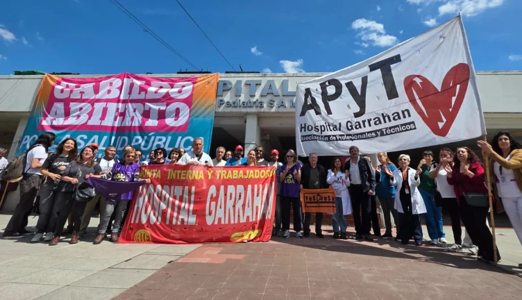 Garrahan: Trabajadores exigen el rechazo al veto de la Ley de Emergencia Pediátrica en el Senado
