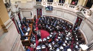 Sesión en recinto de Senadores para reactivar la ley que declara la emergencia en discapacidad
