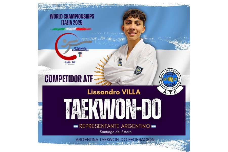 Atletas santiagueños rumbo al Mundial de Taekwondo ITF en Italia