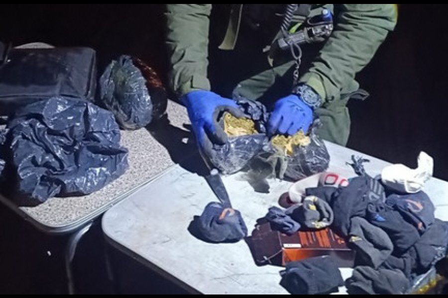 Pozo Hondo (Jiménez): Gendarmería detectó más de medio kilo de droga en el equipaje de un pasajero