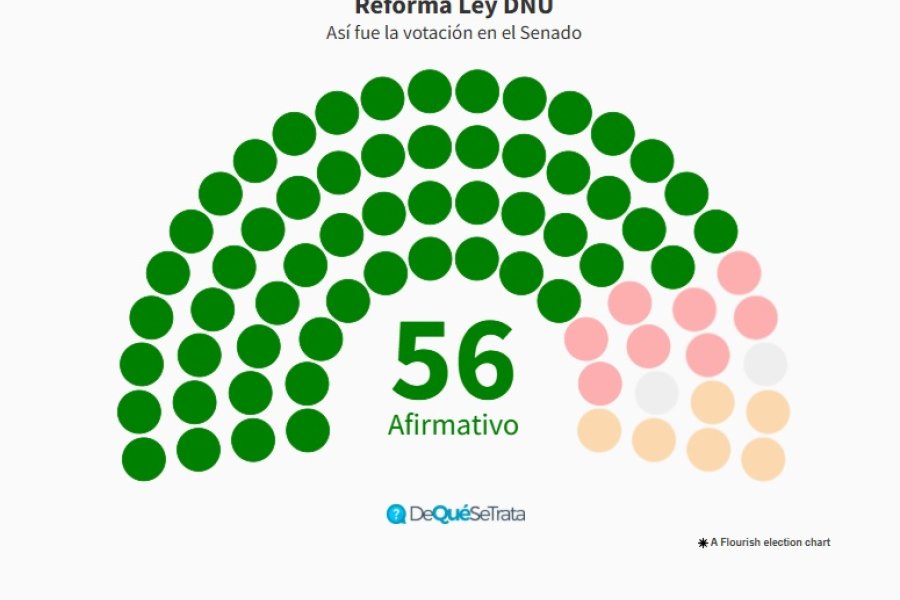 El Senado avanzó con un proyecto que limita los DNU presidenciales