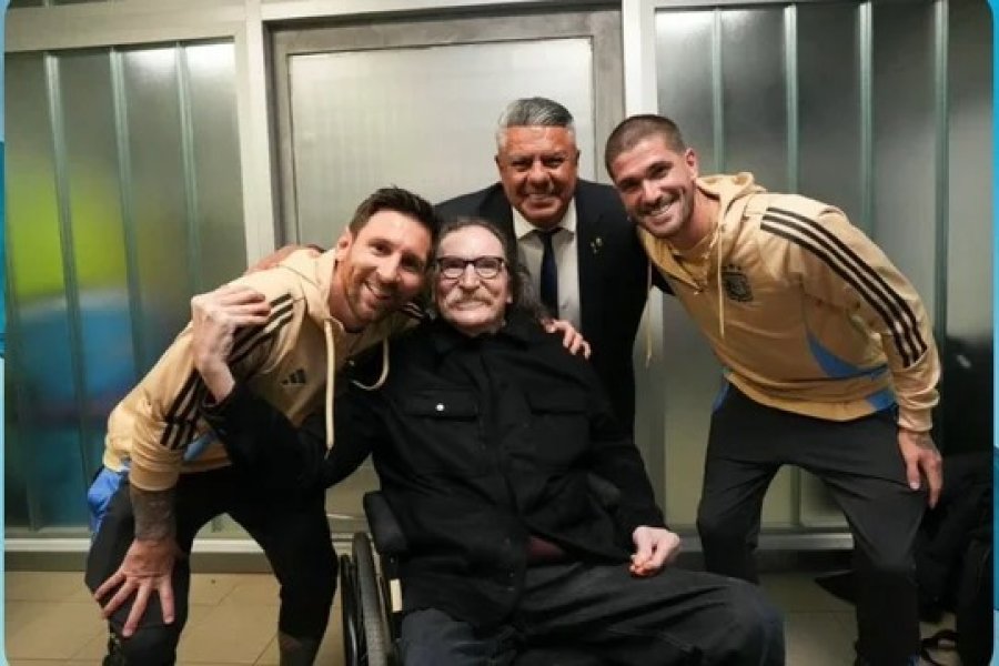 El encuentro entre Charly García, Leo Messi, Rodrigo de Paul y «Chiqui» Tapia