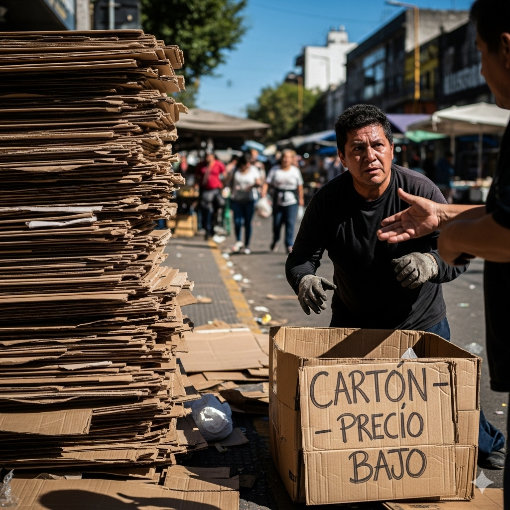 El cartón argentino, un negocio en dólares que empobrece a los recuperadores urbanos