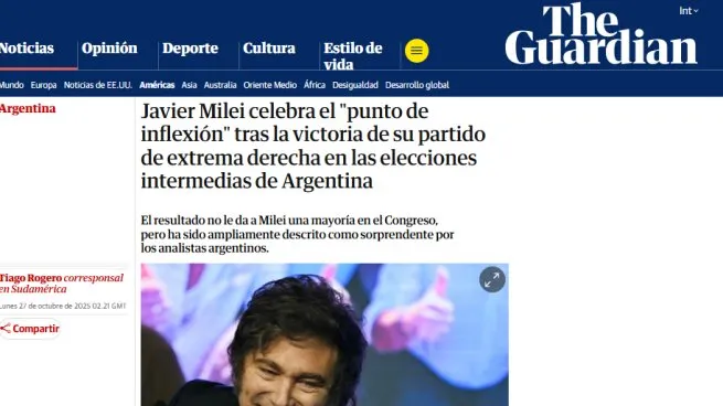 Elecciones 2025: qué dijeron los medios internacionales del triunfo de La Libertad Avanza en los comicios Elecciones 2025: qué dijeron los medios internacionales del triunfo de La Libertad Avanza en los comicios