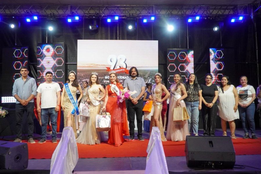 Monte Quemado celebró con elección de la reina y con música su 93° aniversario