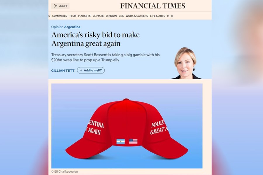 Financial Times, sobre el plan de Trump con Argentina: «Riesgos financieros y políticos»