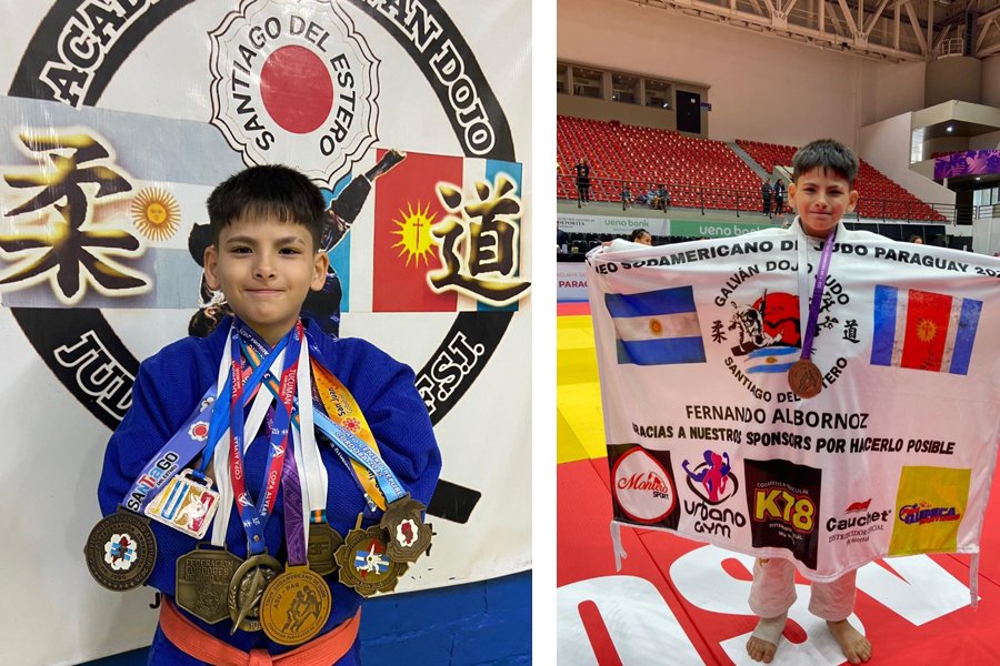 Invicto nacional y bronce sudamericano: el judoca santiagueño fernando albornoz, de 10 años, cierra un año excepcional