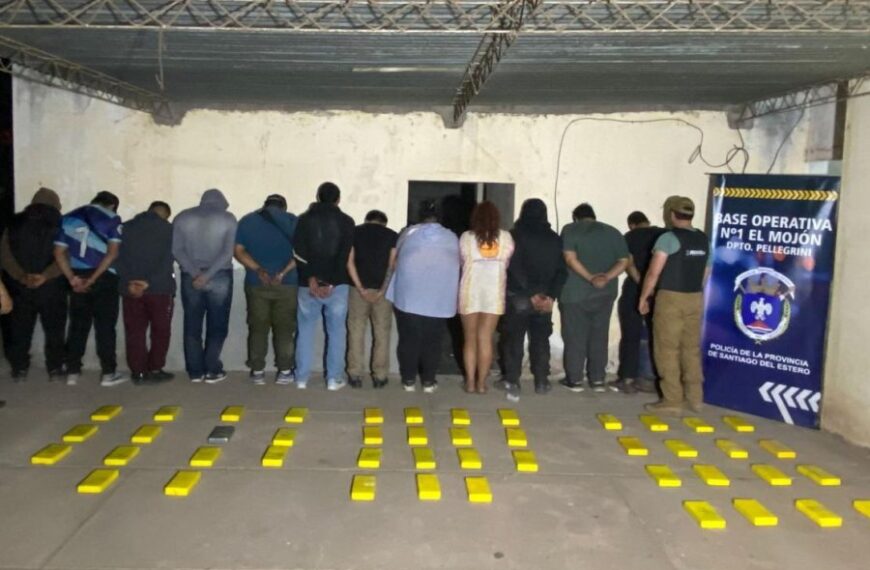 Megaoperativo contra el narcotráfico en Santiago del Estero: Doce detenidos y 47 kilos de cocaína incautados