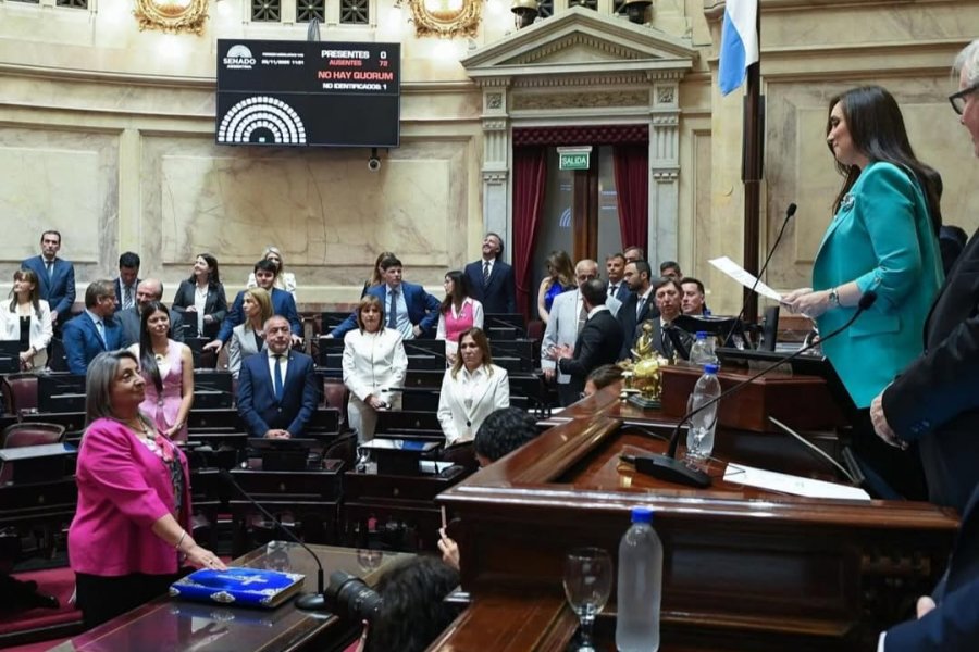 Carlos Silva Neder felicitó a Elia “Chiqui” Moreno tras su jura como senadora nacional