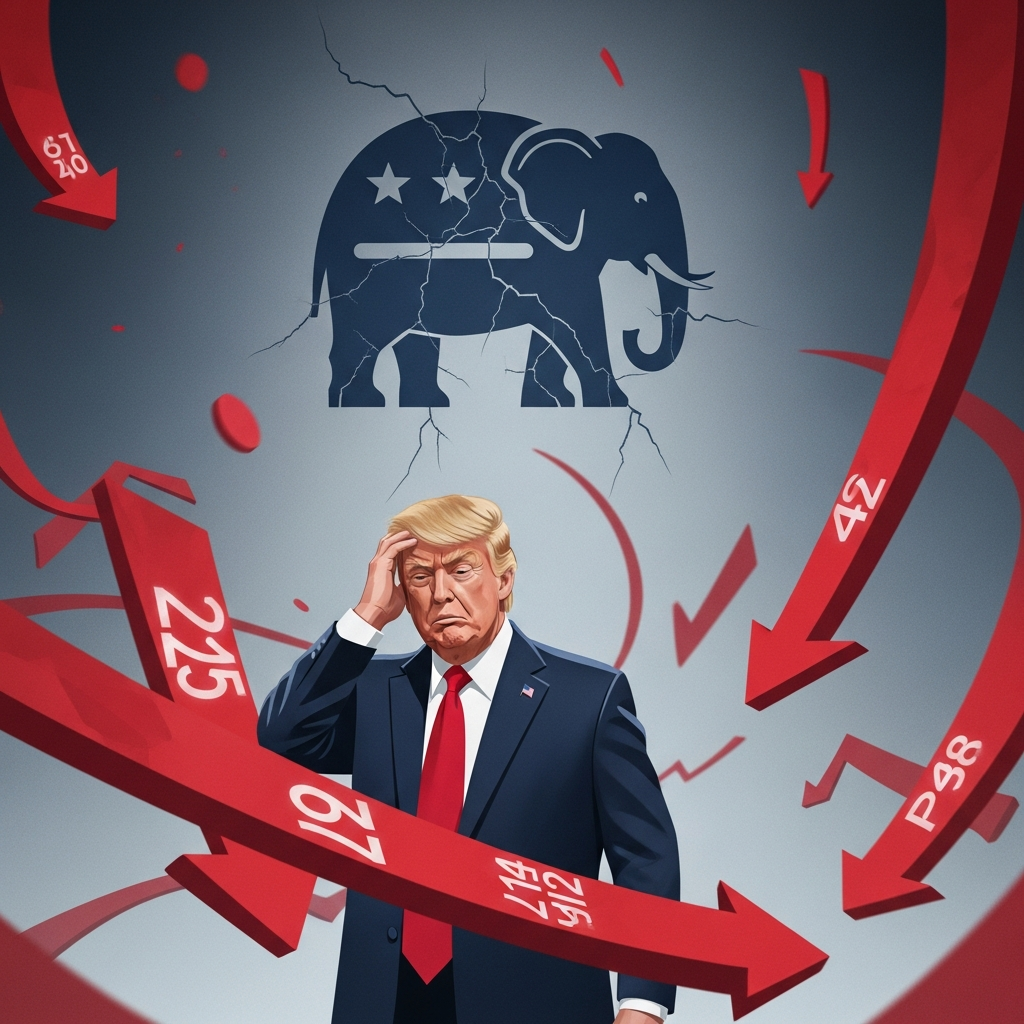 Trump cae en las encuestas y hay signos de rebeldía republicana Trump cae en las encuestas y hay signos de rebeldía republicana