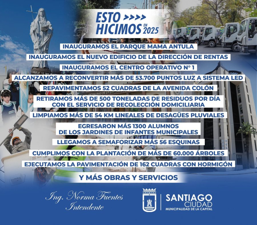 Santiago Capital: Balance positivo y grandes obras durante el 2025