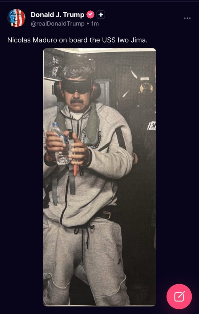 El rostro de la infamia: Estados Unidos exhibe a Nicolás Maduro bajo condiciones de tortura y privación sensorial