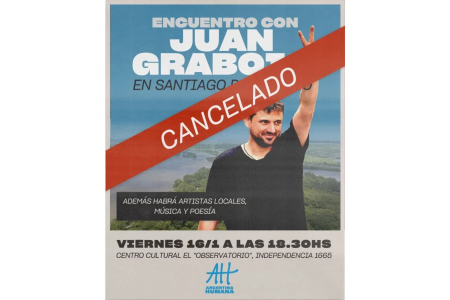 Grabois suspendió su actividad en Santiago del Estero por complicaciones climáticas