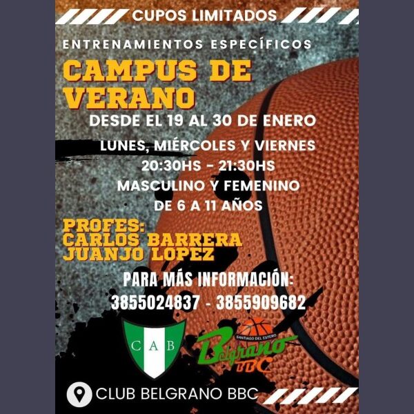 Belgrano BBC lanza su Campus de Verano para el básquet infantil
