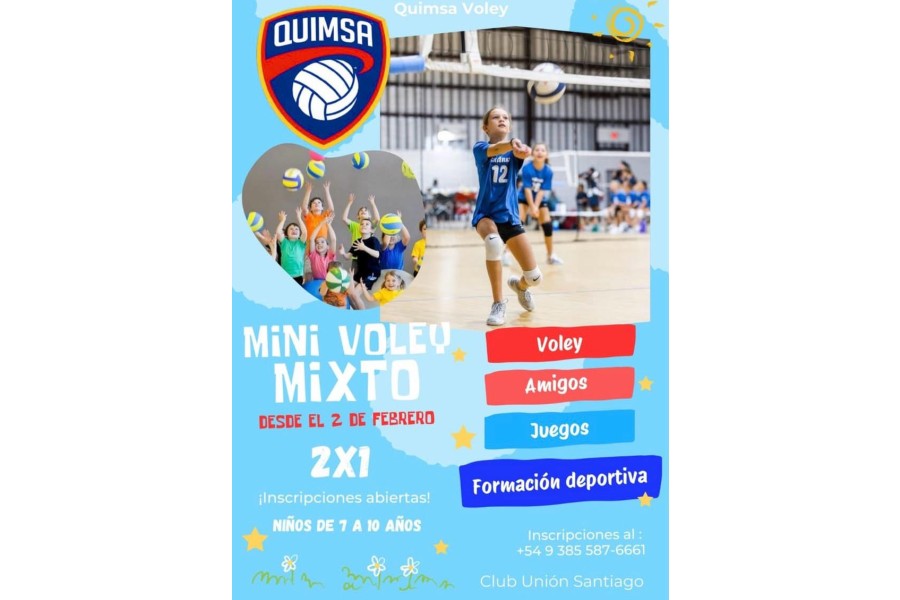 Quimsa lanza el Mini Vóley Mixto: deporte y diversión para los más chicos