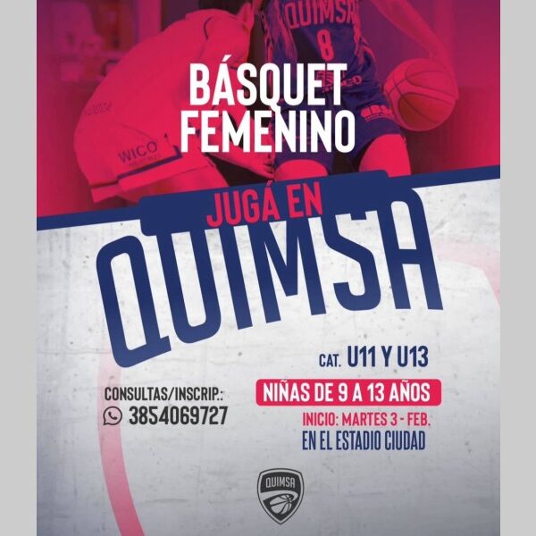 Quimsa lanza la convocatoria para su básquet femenino formativo