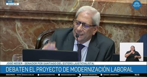 José Emilio Neder ratificó su rechazo a la Reforma Laboral en el Senado