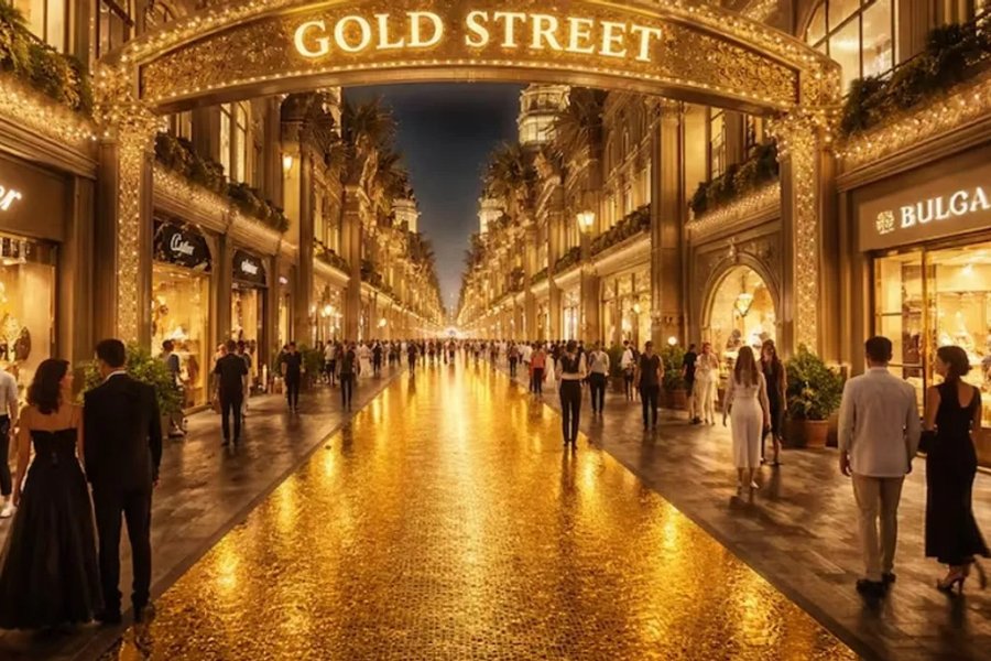 Dubái proyecta la primera calle del mundo pavimentada con oro