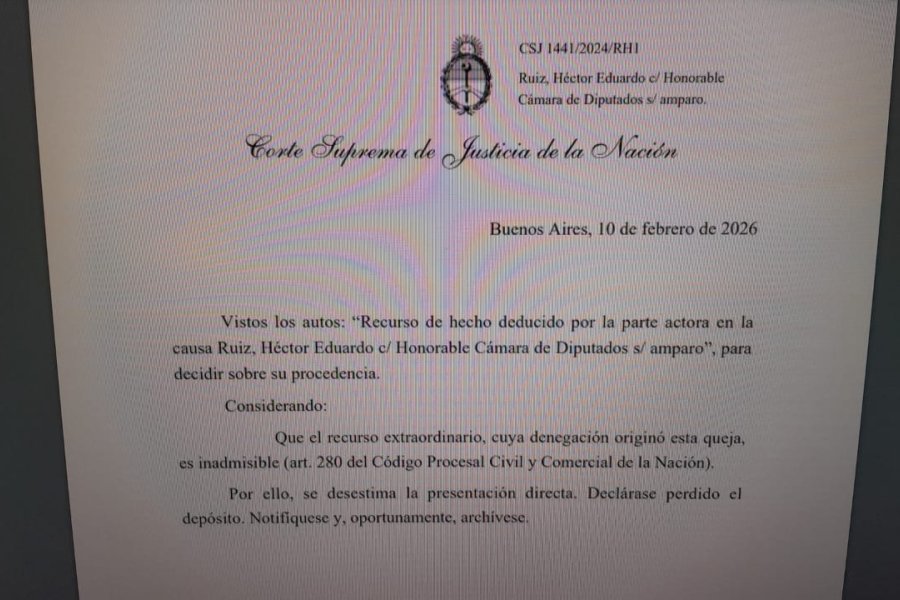 La Corte Suprema de Justicia de la Nación falló en contra de Héctor «Chabay» Ruiz