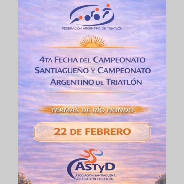 Termas de Río Hondo recibe la 4ª fecha del Campeonato Santiagueño y Argentino de Triatlón